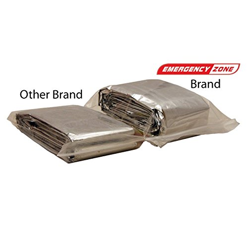 Emergency Zone 71x142 Inch Oversized Emergency Blanket, Reflective Thermal Blanket. Single Pack - Thumbnail 3