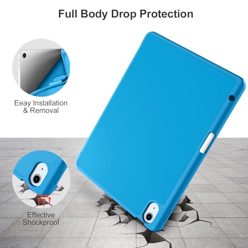 Image of Akkerds for iPad Air 11 Inch Case M4 /M3 /M2, Air 5th /4th Gen 10.9, LightBlue