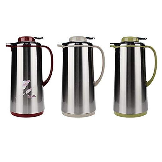 QAQ behållare 304 rostfritt stål dubbelskikt vakuum isoleringsflaska kaffekanna hus, random,1,6 l