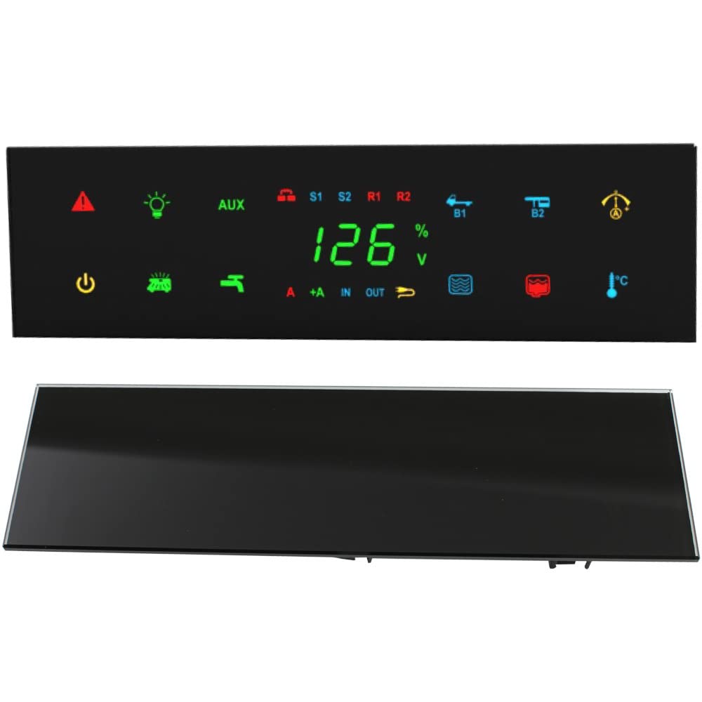 pro-Styling Nordelettronica Panel de control NE266 con vidrio negro para autocaravana, caravana y barco