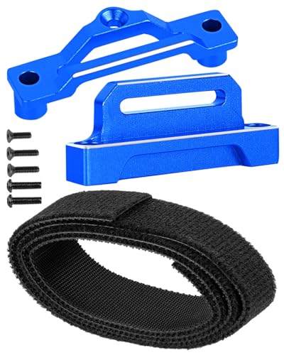 RC Alloy Battery Plate Upgrades Part for 1/10 Slash BL-2s/Drag Slash chev rolet C10/F0rd Mustang,BRCatWPark Battery Mount Plate Tray Battery Holder Mount Battery Hold-Down,(Replace #5827),Navy Blue