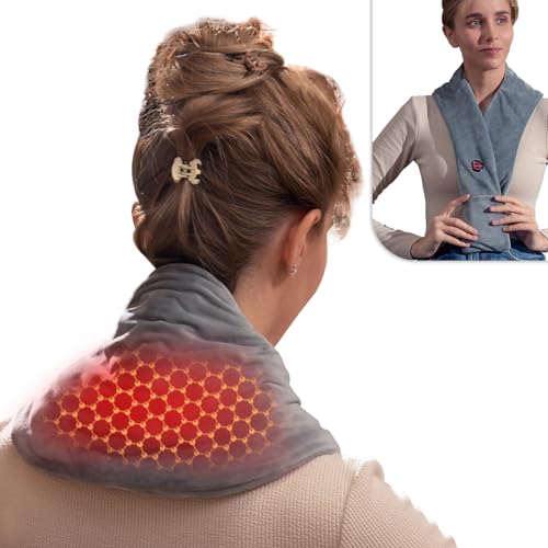 Remo Neck Heating Pad, Portable Cordless Heating Pad for Neck Pain, Compact Heated Neck Wrap with Soft, Heated Scarf Gift for Family,Home