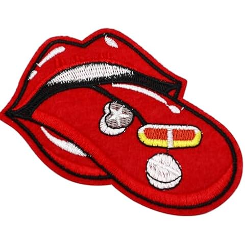 Cute Tongue Patch, Big Tongue Embroidered Patch Iron on Sew on Badge Patch DIY Accessory, Perfect for Jackets, Clothes, Hats and Jeans… Cover