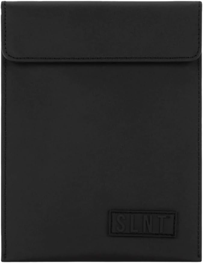 SLNT Mechanics Key Fob Magnetic Faraday Bag with Silent Pocket - Car Anti Theft Device Shielding Against All Signal Types, Including RFID Blocking & Durable Faraday Bag - Fits Most Car Keyfobs (Black)