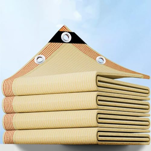 99% Malla de Sombreo con Ojales, Lona Sombra Exterior, HDPE UV Toldo Red de Sombra Beige para Invernadero/Jardín/Pérgola/Patio Césped/Huerto/Balcon/Terraza(10x13m/32.8x42.7ft)