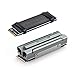 ELUTENG Aluminiowy radiator M2 SSD Nvme 2280 z 4 silikonowymi wkładkami termicznymi dwustronna M.2 radiator SSD chłodziarka do komputera PC PS5 M.2 PCIE NVME lub SATA SSD, srebrny