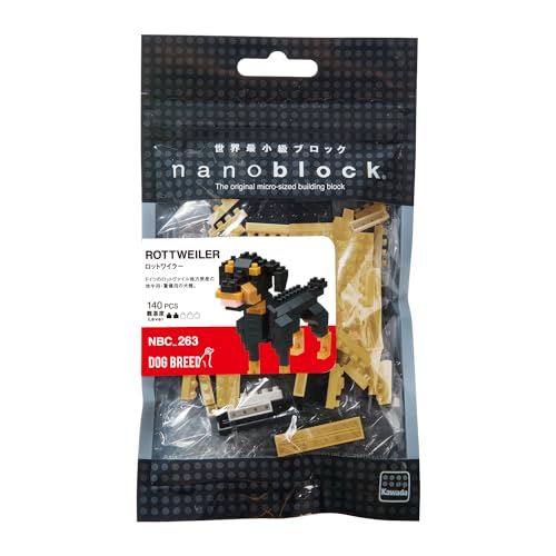 nanoblock NBC263 Dogs Rottweiler, Multi, Multicolor, 1 inch x 2 inches x 2 inches - Image 2