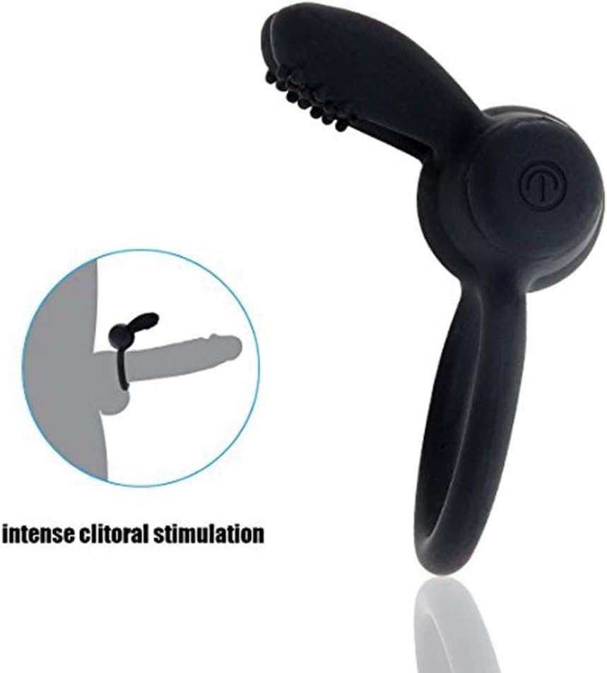 Juguete Masculino de Silicona de Conejo Ṿịḅṛạṭor Cọċḳ Rịṇg, Vịḅṛạṭịṇg Ċoōḳ Rịṇg, Víḅṛaṭịoṇ Delay Rịṇg, Impermeable