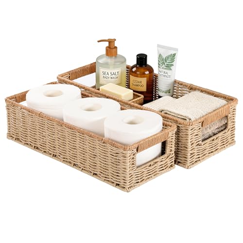 Rectangular Toilet Paper Baskets, 16 ¼"L x 6 ¾"W x