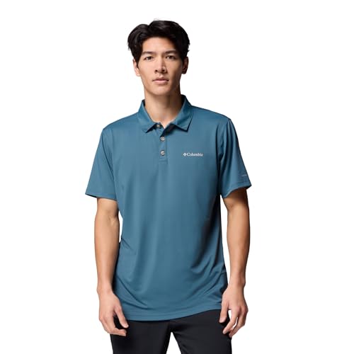 Columbia Mens Tech Trail Utility Polo Everblue X-Large
