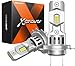 SEALIGHT Lampadina H7 LED 100W 28000LM, luminosità 7 volte superiore, formato mini 1:1 con ventola di raffreddamento da 12000 giri/min, 700% 6500K bianco freddo, Plug and Play, Confezione da 2