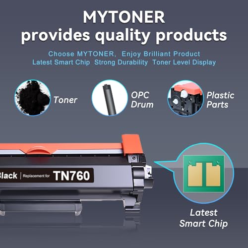 Mytoner TN760 DR730 Toner Cartridge And Dr730 Drum Unit Replacement For Brother Tn760 Tn-760 Dr730 Tn730 Tn-730 For Mfc-L2750Dw Mfc-L2690Dw Mfc-L2710Dw Mfc-L2717Dw Hl-L2350Dw Printer thumb #3