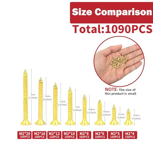 Kit de Tornillos Autoperforantes de Acero de Carbono 1090pcs miniatura 2