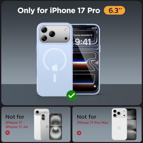 Image of miracase Magnetic for iPhone 17 Pro Hard Shell Case 6.3 inch & Screen Protector, [Compatible with MagSafe] Military-Grade Protection, Anti-Fingerprint, Slim Thin Phone Case for 17 Pro Cover, Clove Purple