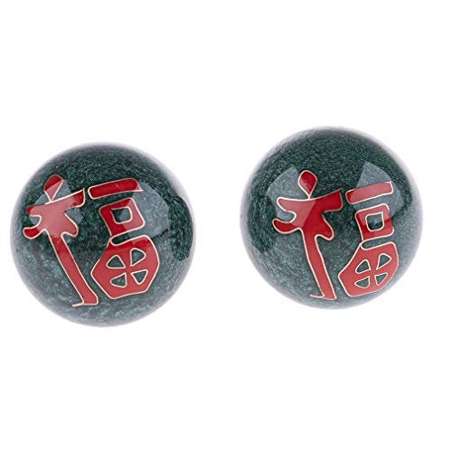 Qi Gong Traditional Health Balls, Bonheur Vert, 10x6x5cm - Image 4