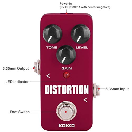 image for Distortion Guitar Pedal, Mini Effect Pedal Processor of Classic Distor