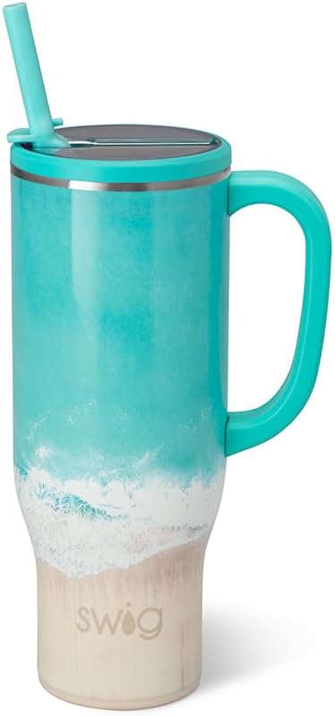 Swig Life 30oz Insulated Mega Mug with Handle & Straw, High Tide