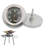 1 Stück Edelstahl Grillthermometer Für Gasgrill, 60-430℃ Grill Thermometer Grill Grilltertermometer Grillthermometer ofenthermometer Für Alle Holzkohlegrill Grills Ofen Räucherofen Backofen Und Grillw