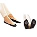Jarseen 4 Pairs No Show Liner Socks Women's Low Cut Cotton Nylon Boat Invisible Hidden Socks Non-Slip for Flats (Shoe Size 9-11, 2Black+2Nude)