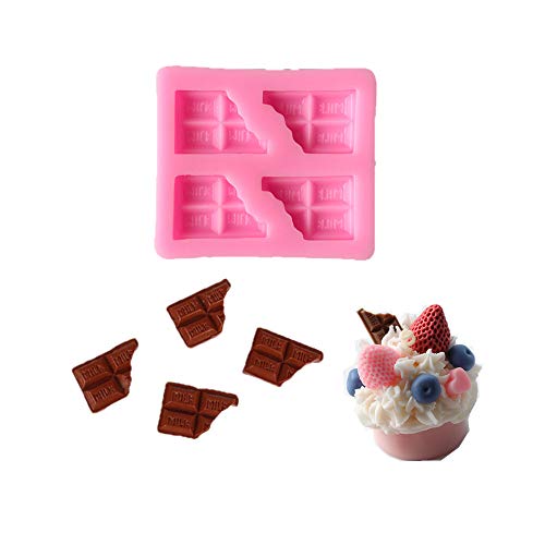 1PCS Chocolate Fondant Molds, Chocolate Silicone Fondant Mold Chocolate Candy Clay Molds for DIY Cupcake Decoration Candy Fondant Pudding Desserts Crystal Gum Paste