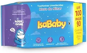 Isababy – Toalha Umedecida Hora de Ninar 90 Unidades L100 | Fórmula Suave 99% Água, Essência Relax e Hipoalergênica