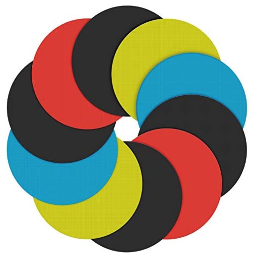 Teenitor 10 PCS Rubber Jar Gripper Pads Multi-purpose Non Slip Jar Lid Grip Pad Bottle Opener for Seniors Kids Women Kitchen Coasters Round, 4.88inch