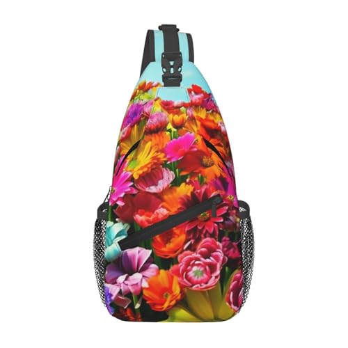 Sac à dos noir à motif printanier avec fermeture éclair pour l'école et le travail