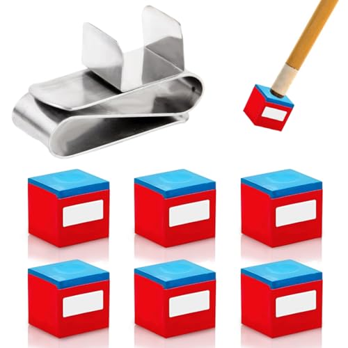 6 Gessetti da Biliardo Professionali con Porta Gesso Incluso – Alta Aderenza