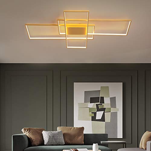 Lampe LED rectangulaire et plafonnier acrylique suspendu dimmable