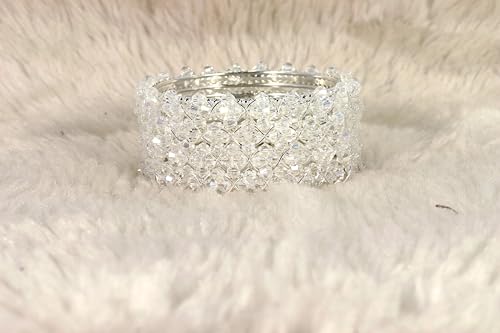 Image of NMII Stylish Pearls Beads Bangles Set For Women & Girls | Women's Bangles Bracelet | Metal Bangles Kada Set For Wedding, Party, Festival, Daily | Women's Fashion Jewellery- Set of 4