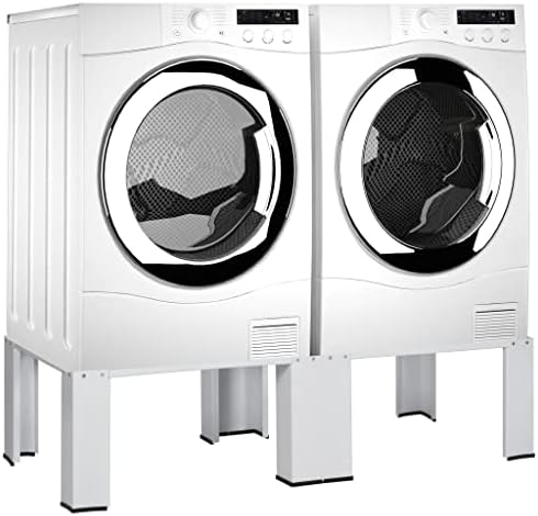 GOLINPEILO Double Washing Machine Stand,Heavy Duty Laundry Pedestal for Washer andDryer Without Drawer,Raises Your Washer&Dryer, Home Appliance Stand, 50″x21.5″x12.8″(L)