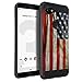 CasesOnDeck Slim Case Compatible with [Google Pixel 3A (2019)] Thin Scratch Preventing TPU, Matte Finish Carbon Fiber Texture Edges (American Flag)