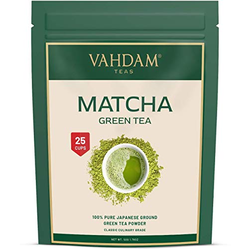 Vahdam, Matcha Green Tea Powder (1.75Oz, 25 Cups) & Turmeric Matcha Green Tea Powder (1.75Oz, 25 Cups) Superfood Duo- Pure Japanese Matcha With Turmeric, Anti-Oxidants, Boosts Focus, Energy & Detox #TOP1