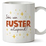 MUGFFINS Tazas para LEÑADOR hombre - En Catalán - Sóc estupend! - 11 oz / 330 ml - Regalo original y divertido