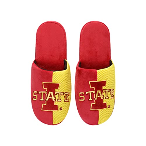 Image of FOCO Oklahoma Sooners NCAA Mens Team Logo Staycation Slippers
