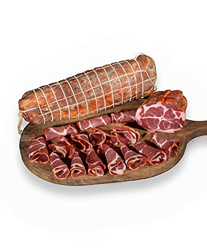 CheSud Spezialität aus Kalabrien Capocollo di calabria DOP calabrese Coppa Ca. 1 KG 100 Tage gereift (900gr) Cover