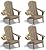 NAVINE Adirondack Chair Set of 4, HDPE Folding Adirondack Chair with Multifunctional Cup Holder, Weather Resistant Fire Pit Chair for porches, patios, poolsides, Decks.