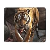 Malaiischer Tiger Mausmatte Langlebigen Mausunterlage Komfort Mauspad Für Arbeit Gaming Pc 25X30Cm