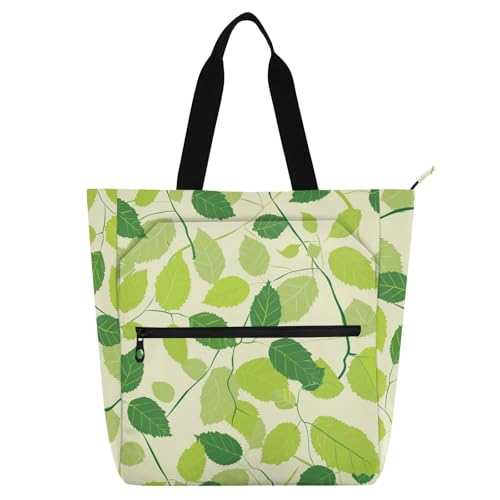 Mochilas para lectores y bolsa de mano para niños con estampado de hojas verdes