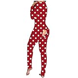 Jumpsuit Damen Schlafanzug - Damen Hausanzug 2-Teilig Sexy ReizwäSche Offener Schritt NachtwäSche Damen Sexy Set Nachthemd Damen Langarm Sexy Damen Sexy Outfit Pijamas Woman Set Winter