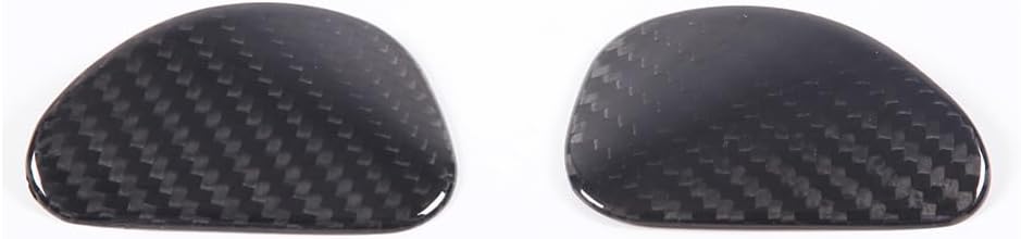 Fit for Tesla Model 3 / Model Y 2019-2023 Door B-Pillar Interior Seat Belt Decorative Panel Cover, Real Carbon Fiber Accessories 2pcs (Black Carbon Fiber)