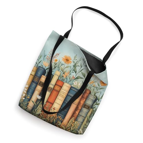 Bolso Tote con Diseño Floral Acuarela Bookworm miniatura 2