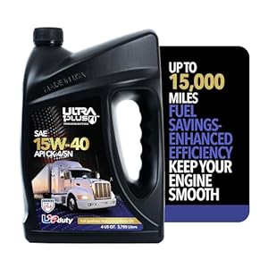 Ultra1Plus SAE 15W-40 Full Synthetic Heavy-Duty Diesel Engine Oil – 15W 40 Motor Oil API CK-4/SN (1 Gallon)