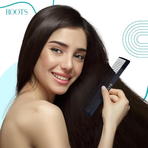 Image of ROOTS - Professional Hair Cutting Comb | Dual Teeth For Styling & Detangling | Salon Grade - For Men & Women | Ideal for Sectioning & Colouring | Length - 7.6 Inch | Model No. 114