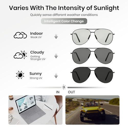 Image of Cyxus Aviator Sunglasses for Men Polarized UV400 Protection 1489 | Anti Glare,Davos Style,Military Pilot Sunglasses,Ideal for Driving Hiking Travel Outdoor Activities
