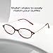 SODQW Small Retro Oval Fake Glasses for Women Fashion Blue Light Non Prescription Eyeglasses to Cosplay
