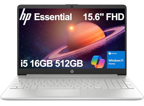 HP 15 �m�[�g�p�\�R�� (15.6�C���` FHD �A���`�O���A�AIntel Core i5�v���Z�b�T�A16GB RAM�A512GB SSD) �r�W�l�X�A�w���A����A10���Ԃ̒����o�b�e���[�����AType-C�AHDMI�A�e���p�b�h�A�E�F�u�J�����AWi-F