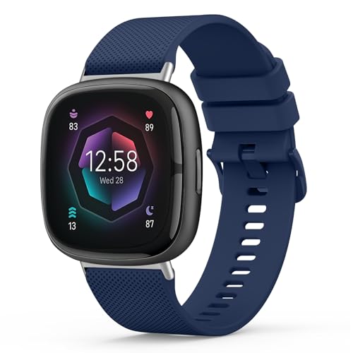 Tobfit Strap for Fitbit Versa 3 / Versa 4 Straps/Fitbit Sense/Sense 2 Strap for Women Men, Soft Silicone Replacement Straps Wristband Watchband-picture-14