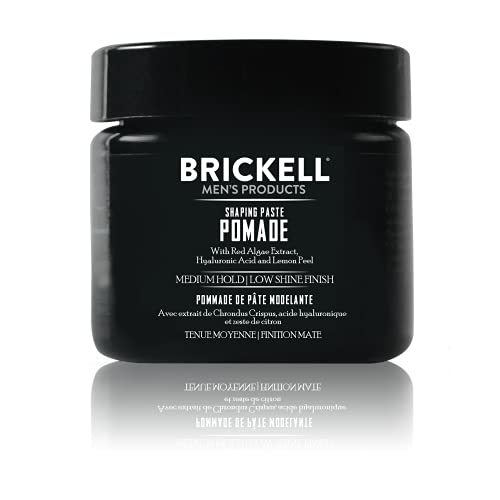 Brickell Men's Shaping Paste Pomade For Men, All Natural, Texturizing Wax Pomade, 2 Ounce, Scented