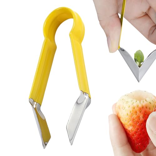 イチゴの皮むき器、多機能パイナップルアイリムーバー、ステンレススチール製パイナップルコアラーとスライサー、イチゴコアラーツール ヘタリムーバー、パイナップルの皮むき器 | 多機能パイナップルアイピーラー | ポータブルパイナップルアイクリップ、トマト芯抜き